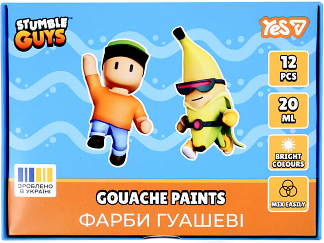 Краски YES Stumble Guys 12 цв. 20 мл (230438)